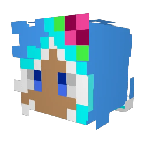 SiersiciuhYT Minecraft avatar head, 3D render