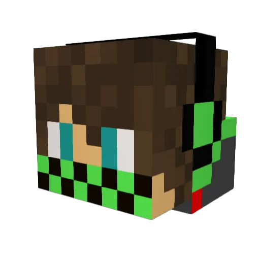 Sieru27 Minecraft avatar head, 3D render