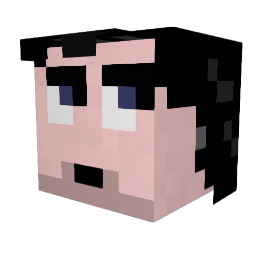 Siffoxx Minecraft avatar head, 3D render