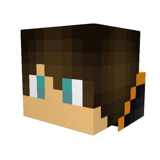 Siflashbang Minecraft avatar head, 3D render