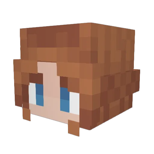 SiftedUp Minecraft avatar head, 3D render