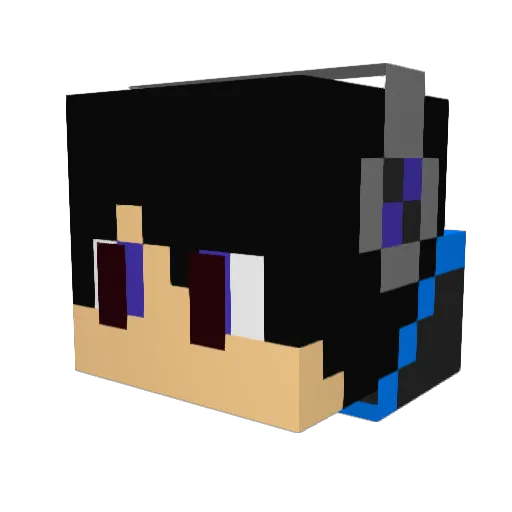 Siftin3Kiro Minecraft avatar head, 3D render