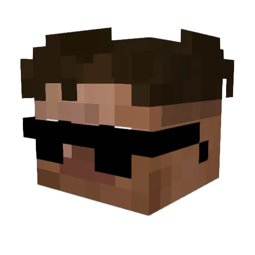 SigNu Minecraft avatar head, 3D render