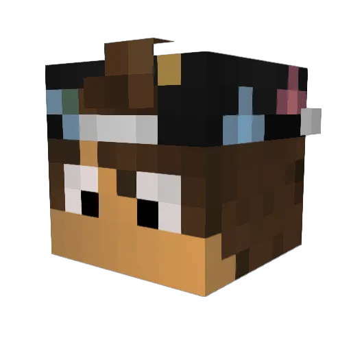 Sigaoduberou Minecraft avatar head, 3D render