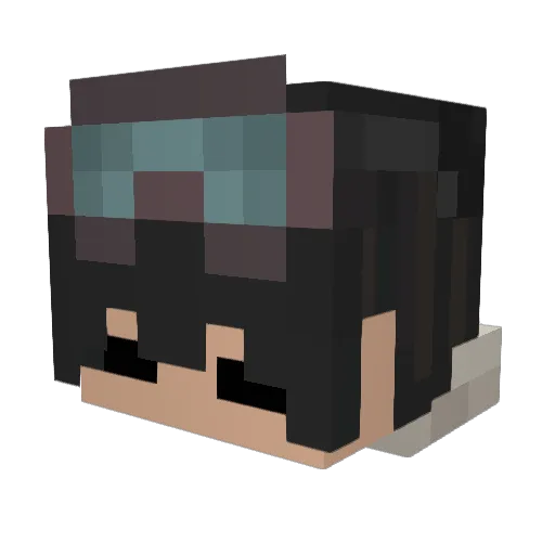 Sigdesu Minecraft avatar head, 3D render