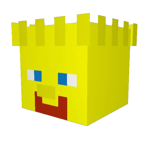 SiggeA17 Minecraft avatar head, 3D render
