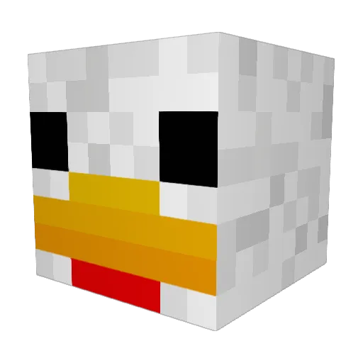 SiggeZnuttee Minecraft avatar head, 3D render