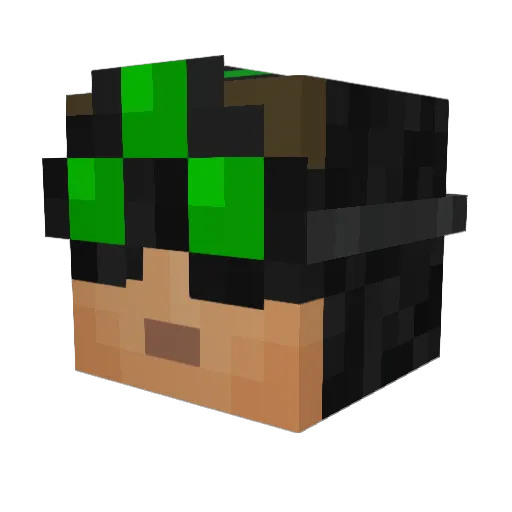 Sighence Minecraft avatar head, 3D render