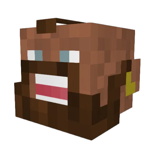 Sighens Minecraft avatar head, 3D render
