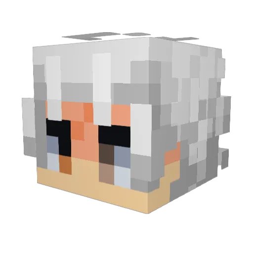 Sighkou Minecraft avatar head, 3D render