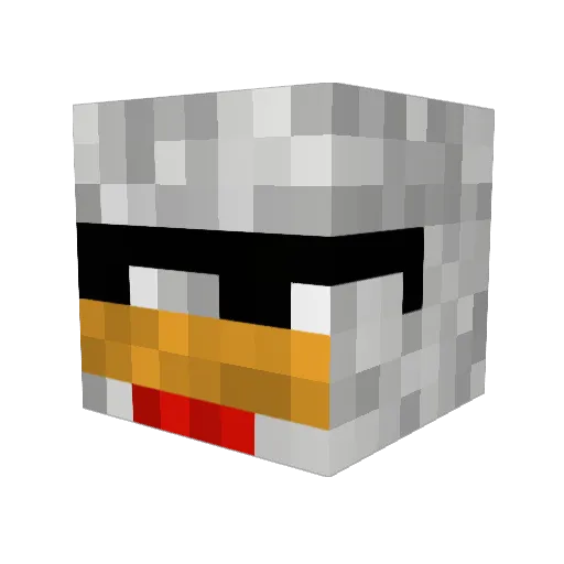 Sigling Minecraft avatar head, 3D render