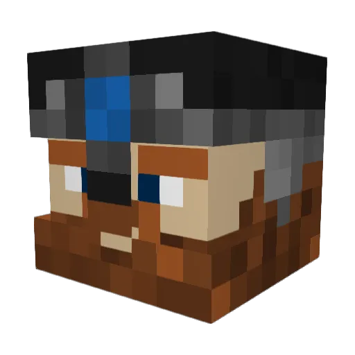 SigmaEC Minecraft avatar head, 3D render