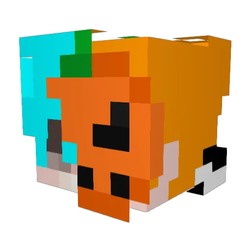 SigmaJax Minecraft avatar head, 3D render