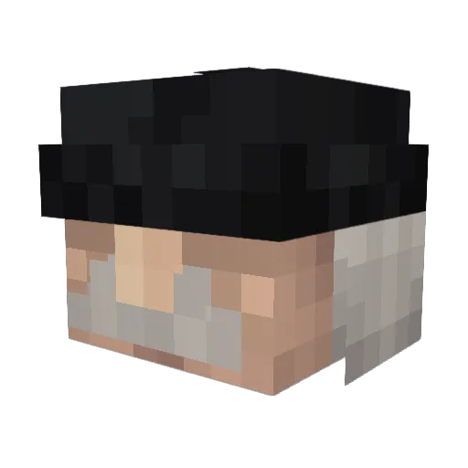 SigmaKebabMan Minecraft avatar head, 3D render