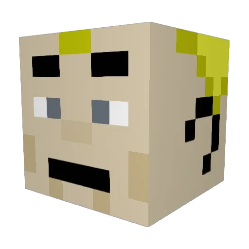 SigmaMale_ Minecraft avatar head, 3D render