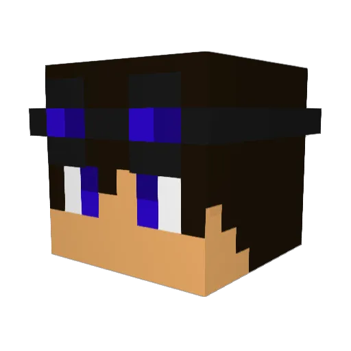 Sigmacake Minecraft avatar head, 3D render