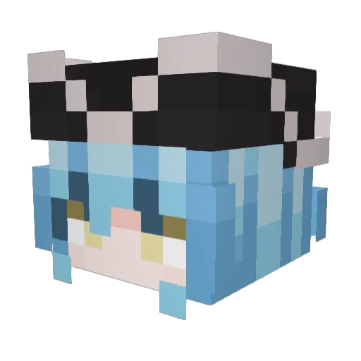 Sigmafang Minecraft avatar head, 3D render