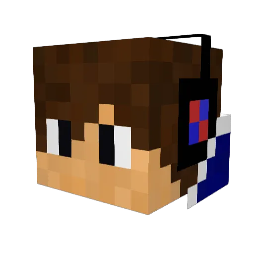 Sigman Minecraft avatar head, 3D render