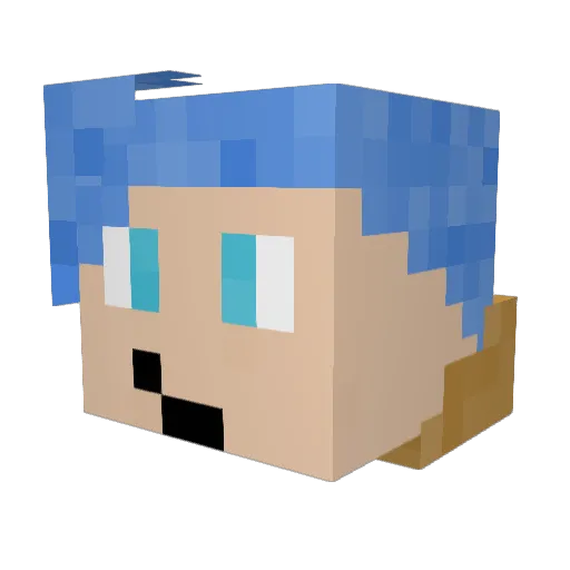 Sigmation Minecraft avatar head, 3D render