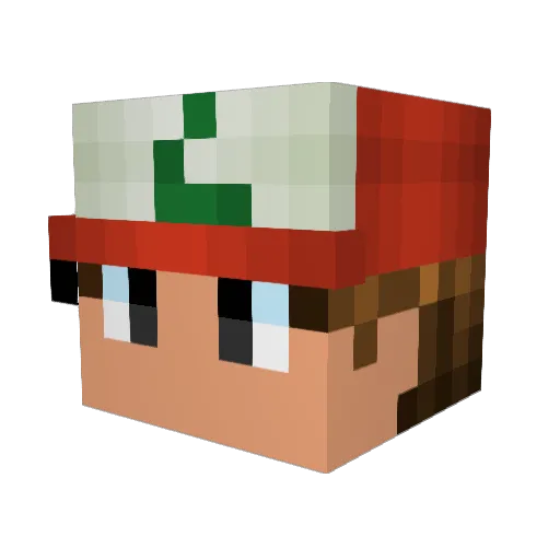 Sigmoi Minecraft avatar head, 3D render