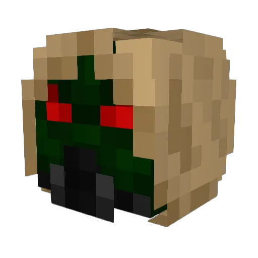 Sigmondus Minecraft avatar head, 3D render