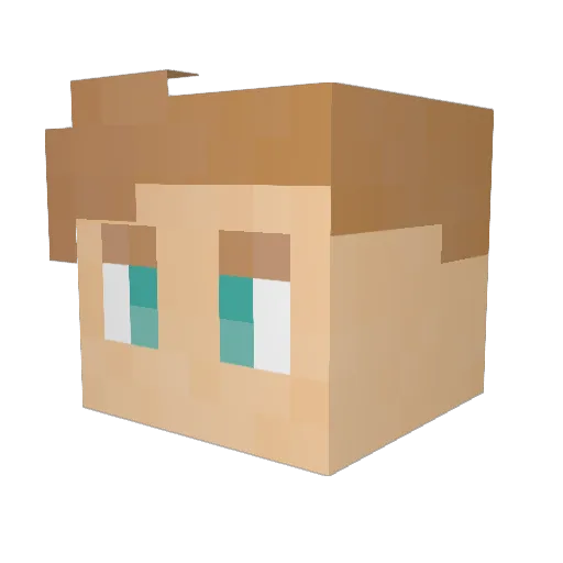 Sigmych Minecraft avatar head, 3D render