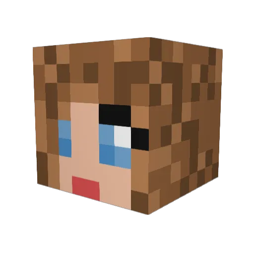 SigneTard Minecraft avatar head, 3D render