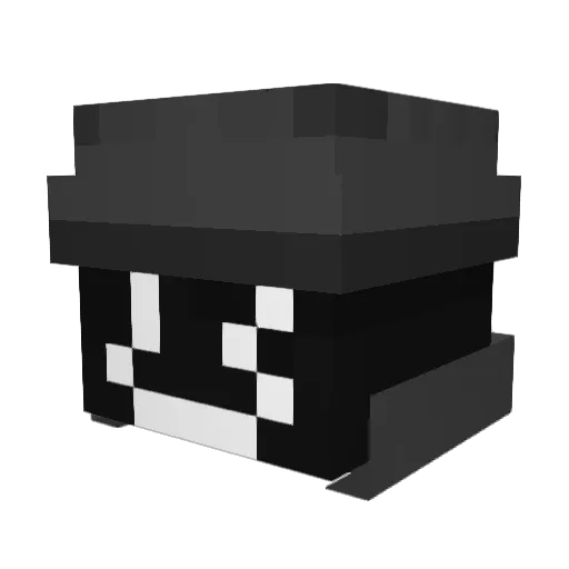 Signicial Minecraft avatar head, 3D render