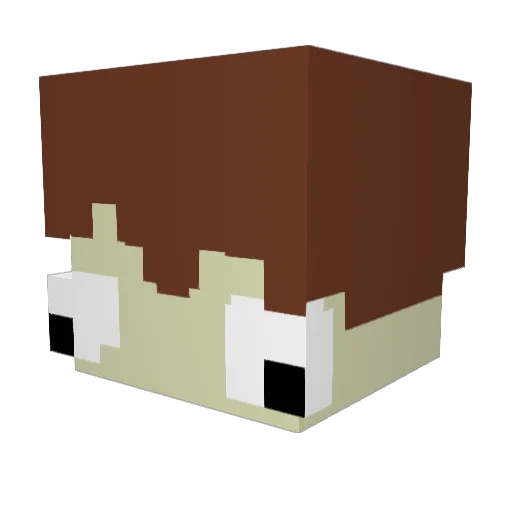 Sigocool Minecraft avatar head, 3D render