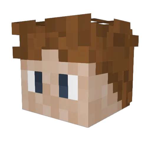 Sigojsen Minecraft avatar head, 3D render