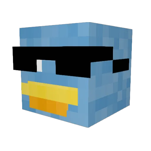 Siguaso Minecraft avatar head, 3D render