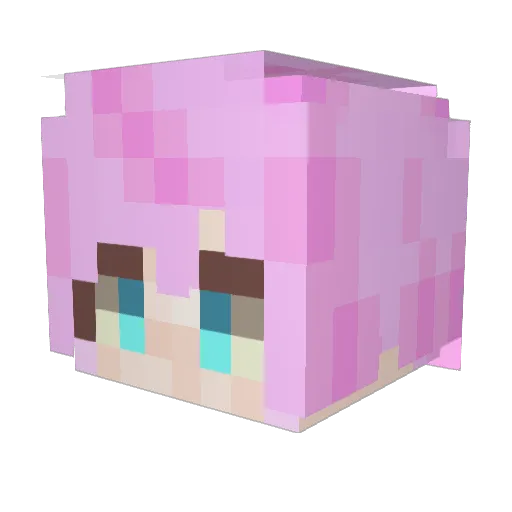 SigureV Minecraft avatar head, 3D render