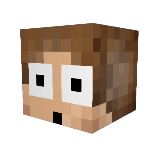 SiiNe Minecraft avatar head, 3D render