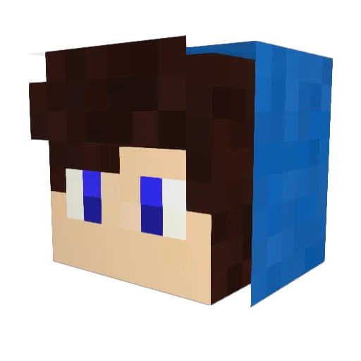 SiiX378 Minecraft avatar head, 3D render