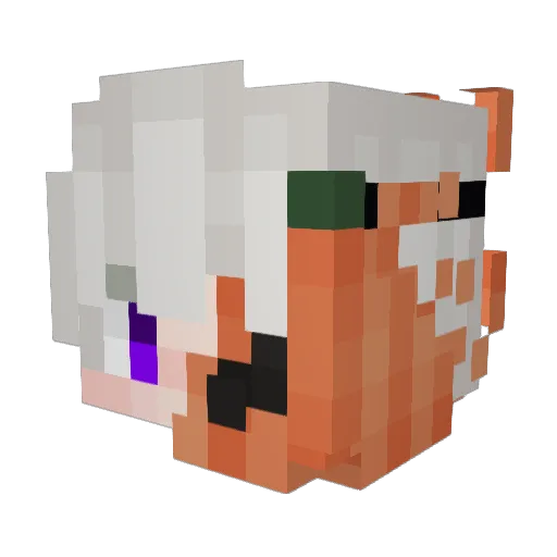 Siicii Minecraft avatar head, 3D render