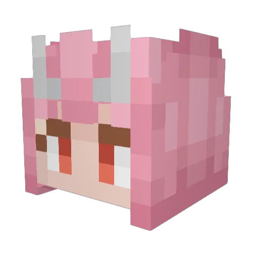 Siigels Minecraft avatar head, 3D render