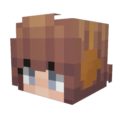 Siilverstar Minecraft avatar head, 3D render