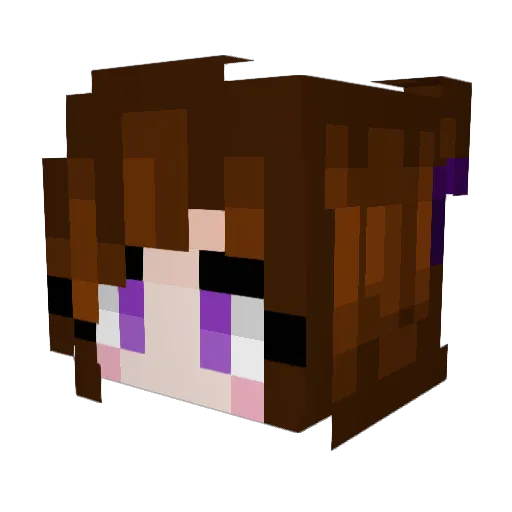 Siilvyee Minecraft avatar head, 3D render