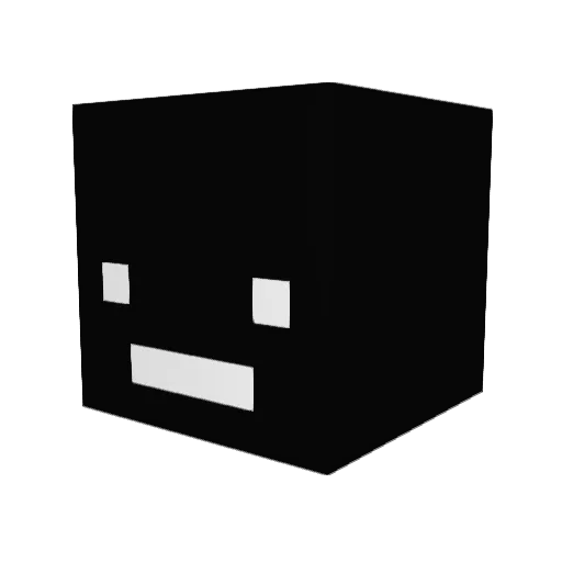 Siimba Minecraft avatar head, 3D render