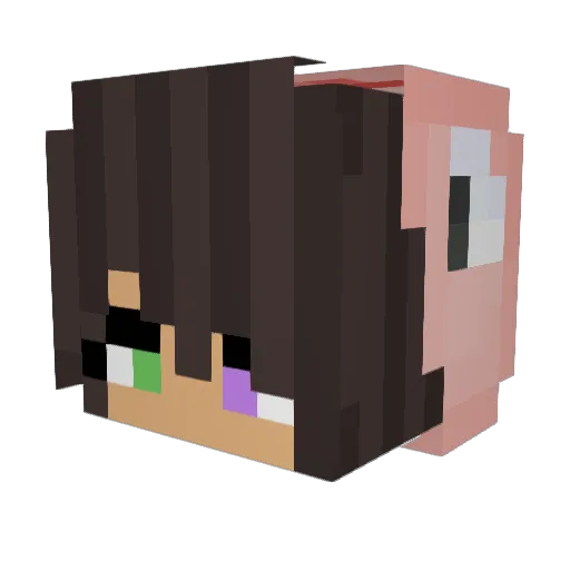 Siinig Minecraft avatar head, 3D render