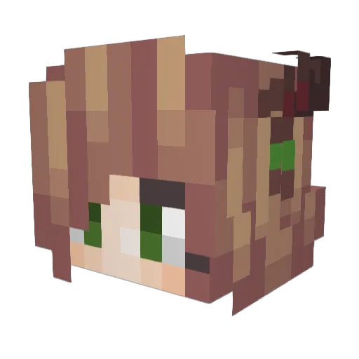 SiiriLin Minecraft avatar head, 3D render