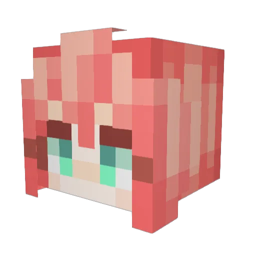 Siirrush Minecraft avatar head, 3D render