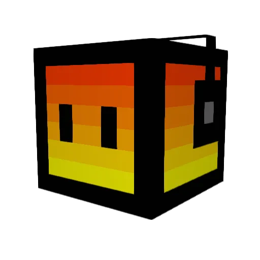 Sijman Minecraft avatar head, 3D render