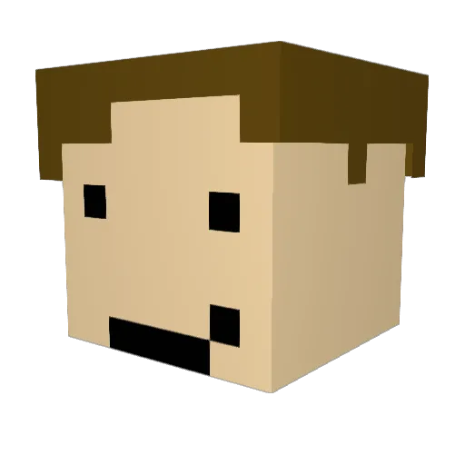 Sik99 Minecraft avatar head, 3D render