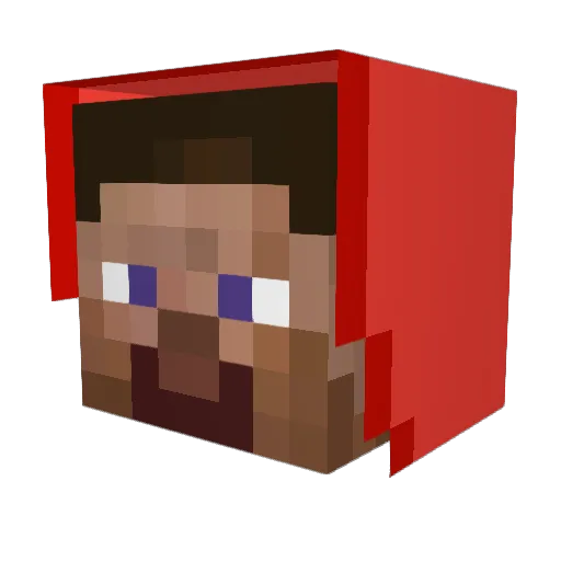 SikJish Minecraft avatar head, 3D render