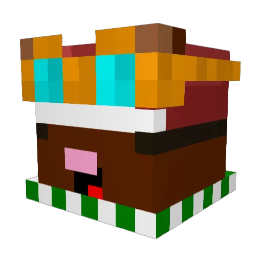 SikVeer Minecraft avatar head, 3D render