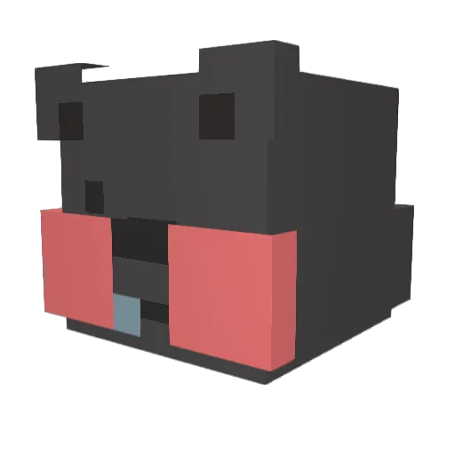 Sik_C_ Minecraft avatar head, 3D render