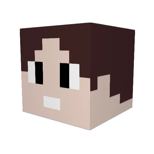 Sikex Minecraft avatar head, 3D render