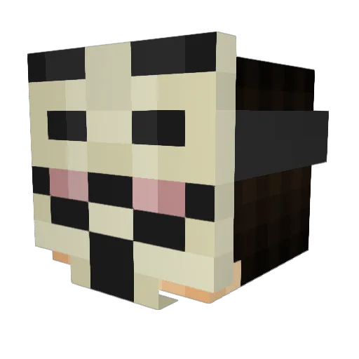SikiPro Minecraft avatar head, 3D render