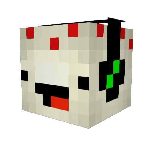 Sikjak Minecraft avatar head, 3D render